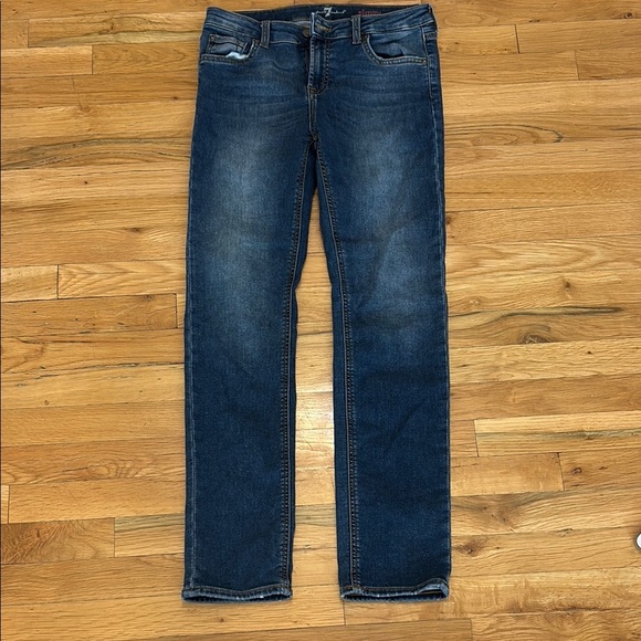 7 For All Mankind Boys Slimmy Blue Denim Jeans Size 14 - Picture 2 of 6